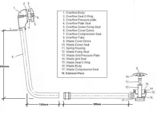 Bc Designs Push Down Exposed Bath Waste Nickel detail view - Image 2
