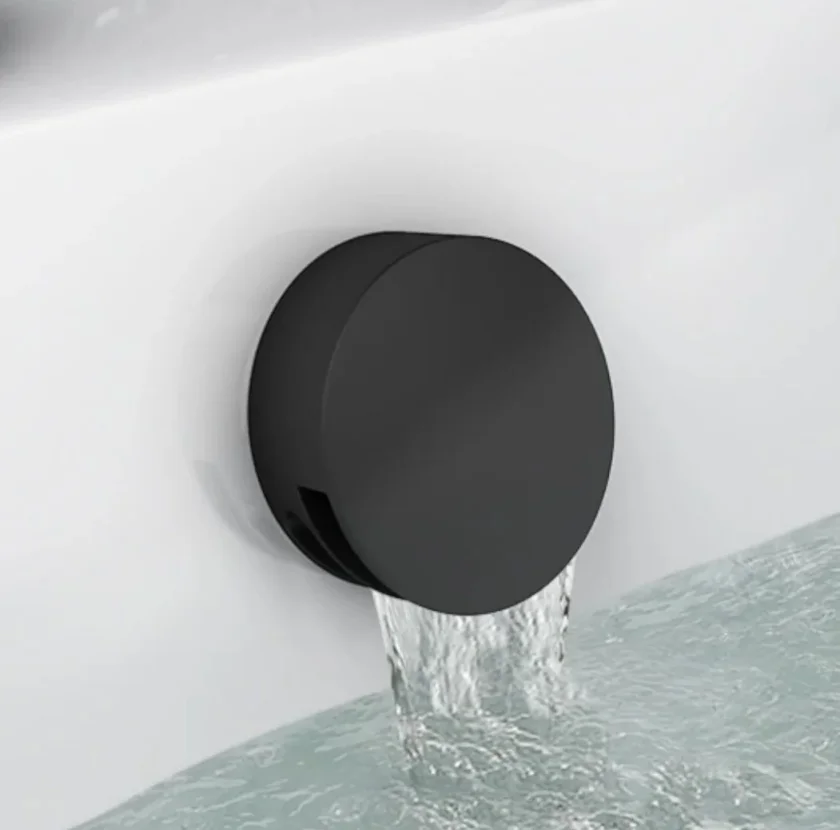 Crosswater Bath Click Clack Waste & Filler Matt Black detail view - Image 2
