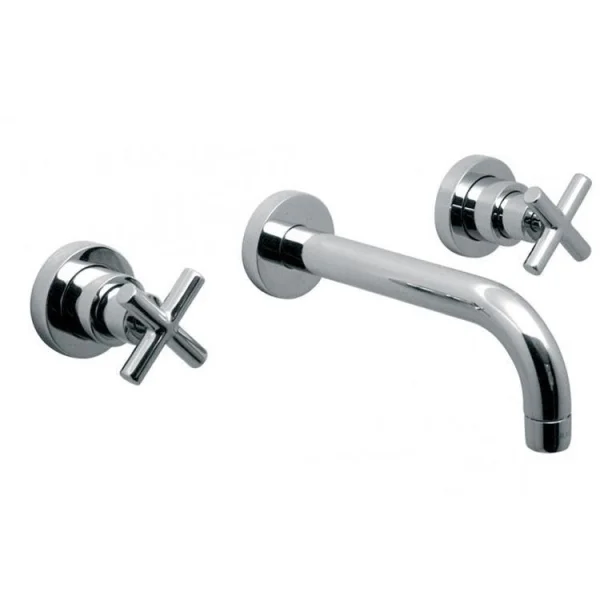 Vado Elements 3 Hole Bath Filler With 200mm Spout Wall Mounted Chrome