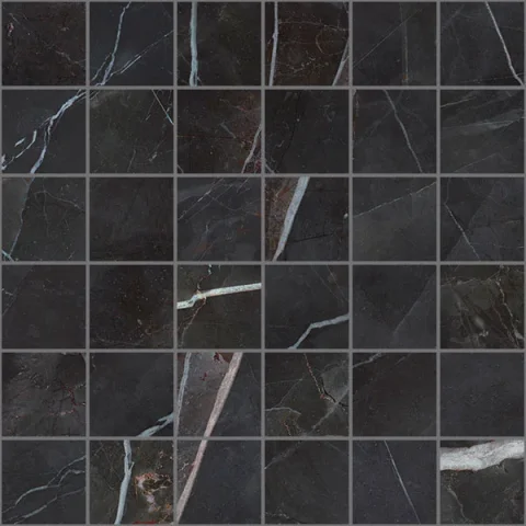 European Tiles Charmo Calacatta Black Mosaic 30 X 30cm Polished Wall Tile product image - Image 1