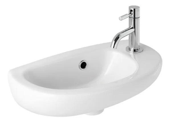 Eastbrook Kompact Cloakroom Basin 419x216 1th Rh White
