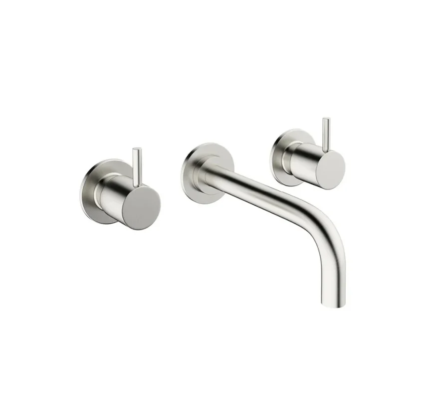 Crosswater Mpro Basin 3 Hole Set Wall Mounted Stainless product image - Image 1