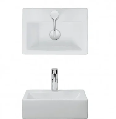 Crosswater Gerona Counter Basin 425 No Overflow White detail view - Image 2