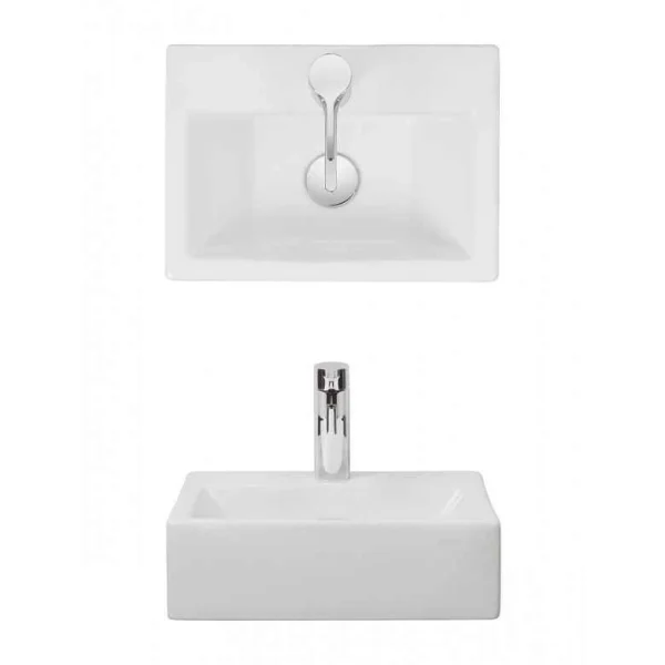 Crosswater Gerona Counter Basin 425 No Overflow White