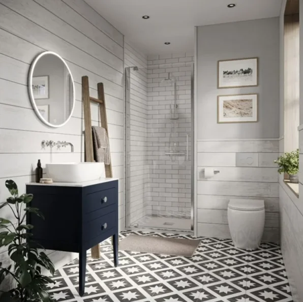 Crosswater Canvass Basin Unit 600 Deep Indigo Blue detail view - Image 3