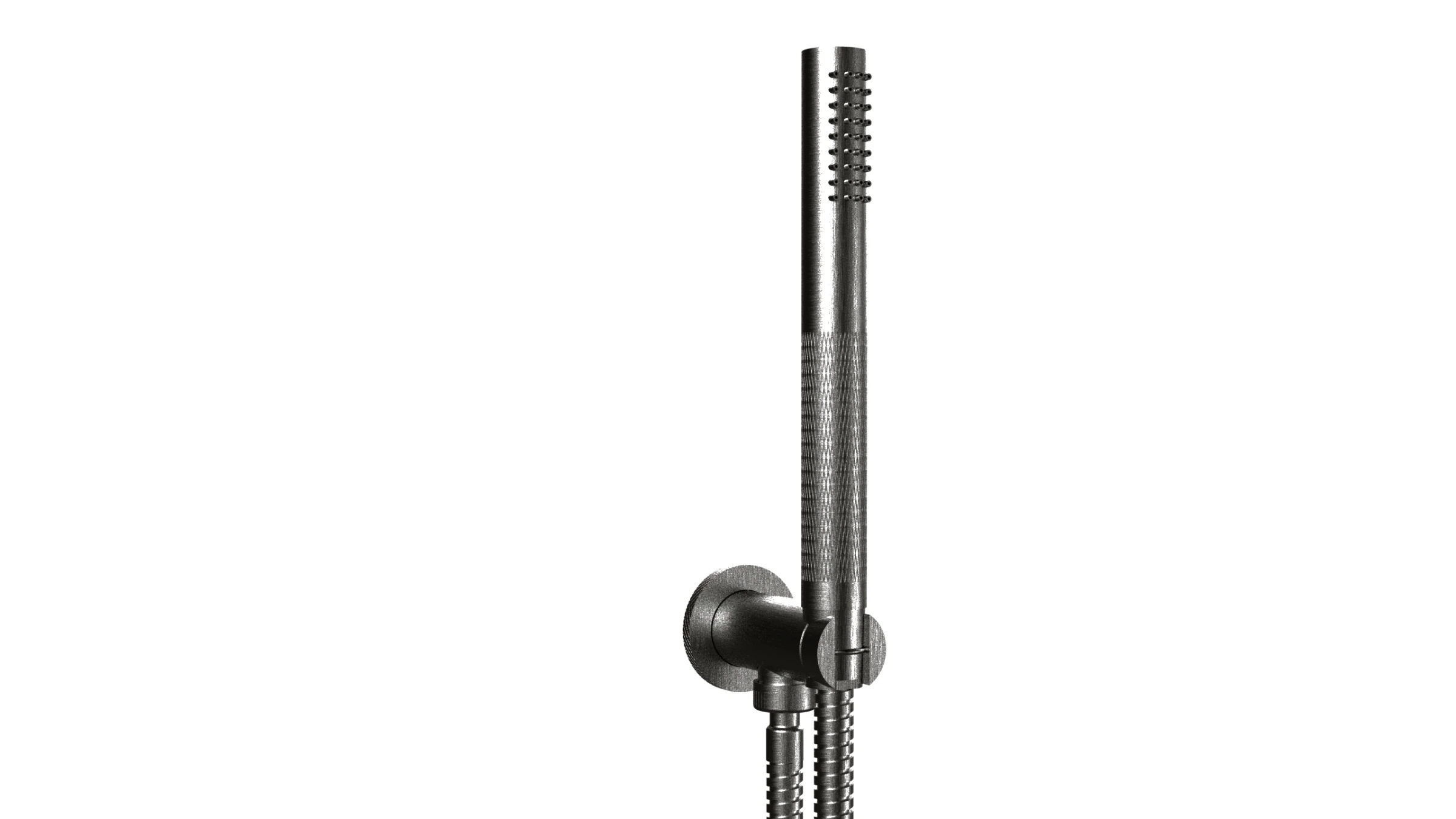 Crosswater Union Wall Outlet & Handset Brushed Black Chrome