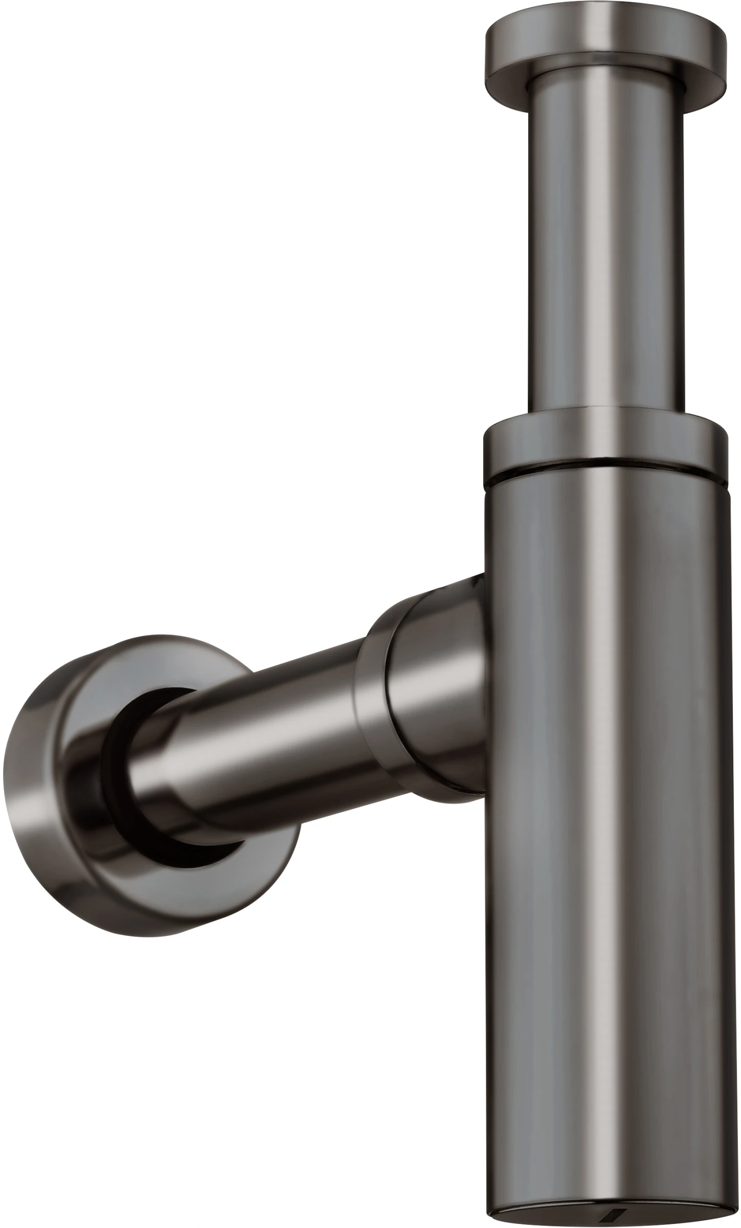 Crosswater Union Bottle Trap 400mm Long Brushed Black Chrome