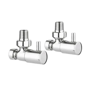 Crosswater Design Angled Wall Mount Round Rad Valves Chrome