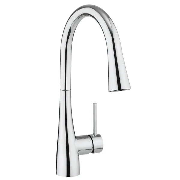 Crosswater Cook Side Lever Kitchen Mixer With Concealed Dual Function Spray Chrome