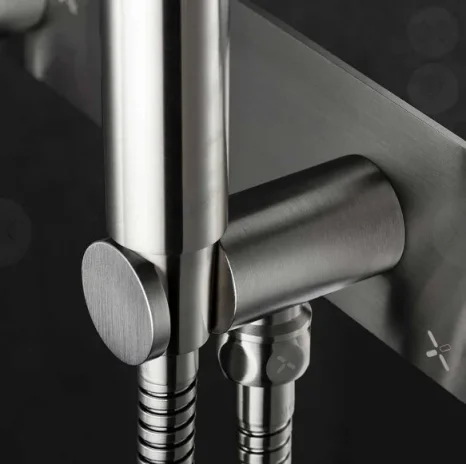Crosswater Mpro 2 Handle Trimset With Handset & Hose (must Be Paired With Wlbp25x31r+) Stainless Steel Effect detail view - Image 2