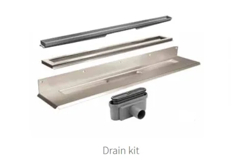 Unidrain 800mm Linear Drain (highline Panel & Frame Finish)