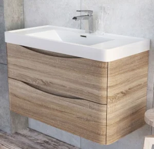 Cubico Envy Wall Mounted 900 Mm Vanity Unit Light Oak