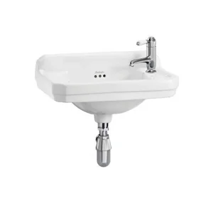 Burlington Edwardian Cloakroom Basin 1th Right Hand Gloss White