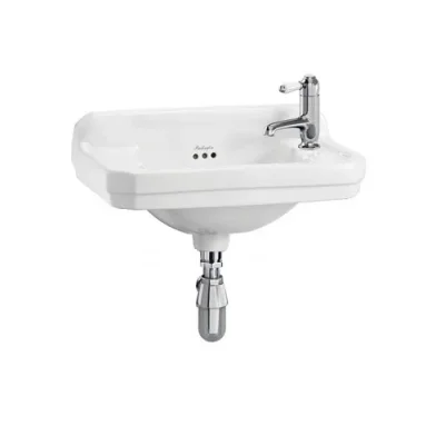 Burlington Edwardian Cloakroom Basin 1th Right Hand Gloss White