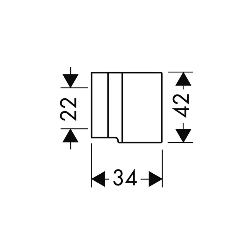 Axor Starck Shower Holder Stainless Steel Optic detail view - Image 2