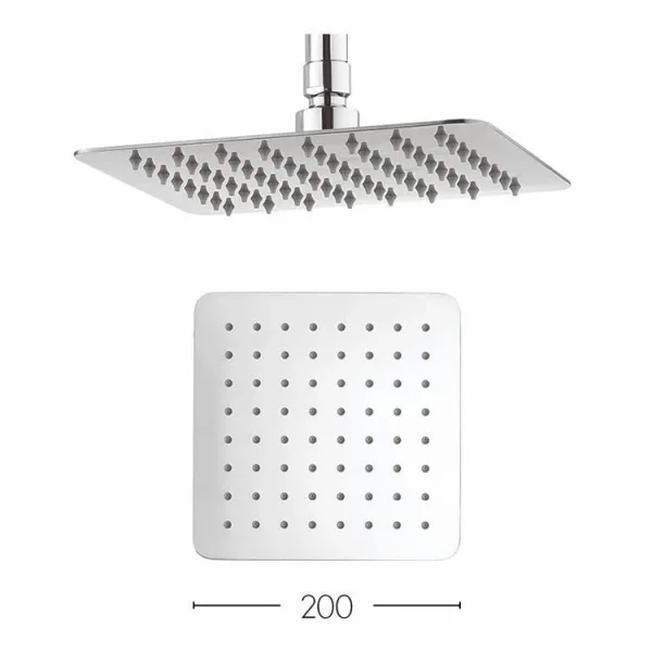 Crosswater Glide Showerhead 200mm Chrome detail view - Image 4
