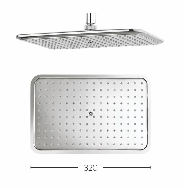 Crosswater Essence Fixed Head 320 x 210mm Chrome