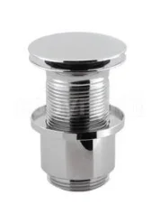 Crosswater Basin Click Clack Waste (unslotted) Thread 100mm Chrome detail view - Image 2