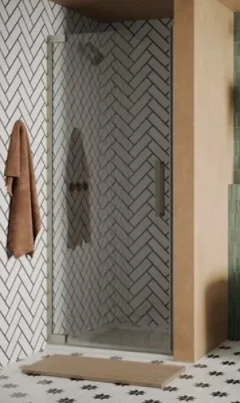 Crosswater Asura 8mm Hinged Door 800 Brushed Nickel