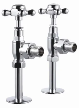 Burlington Angled Radiator Valves Chrome