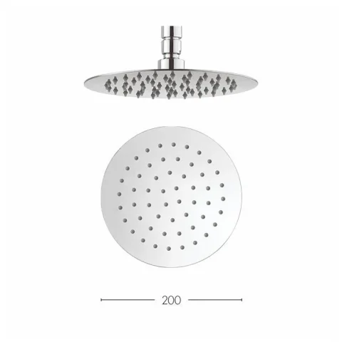 Crosswater Central Shower Head 200mm Chrome detail view - Image 3