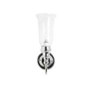 Burlington Ornate Base Light Vase Clear Chrome