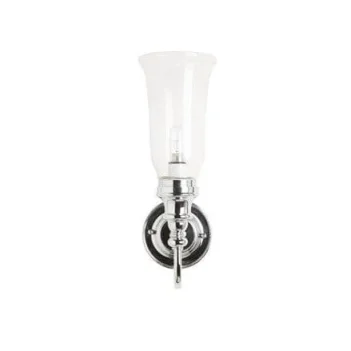 Burlington Ornate Base Light Vase Clear Chrome