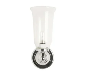 Burlington Round Base Light Vase Clear Chrome