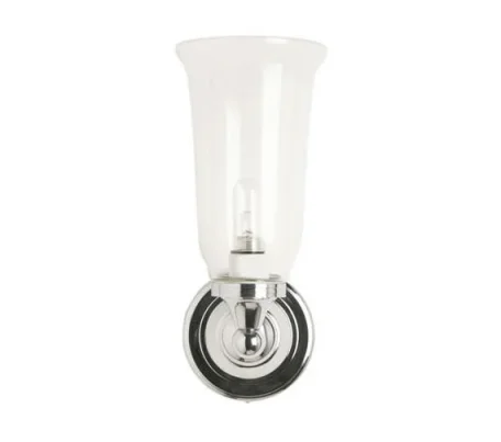 Burlington Round Base Light Vase Clear Chrome