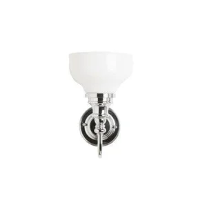 Burlington Ornate Base Light Frosted Cup Chrome