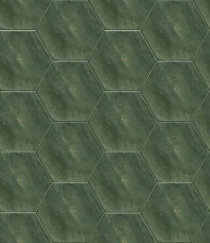 European Tiles Hope Olive Hexagon Polished detail view - Image 2