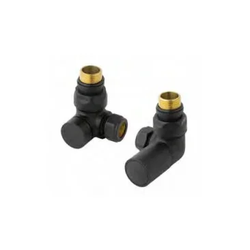 Eastbrook Corner Radiator Valves (pair) Matt Black