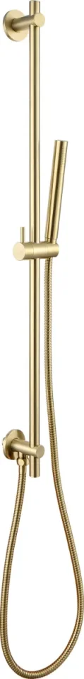 Just Taps Vos Slide Rail With Slim Single Function Hand Shower And Hose Brushed Brass product image - Image 1