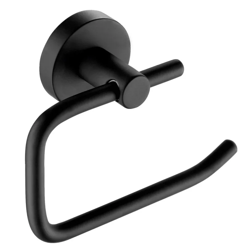 Just Taps Vos Toilet Roll & Towel Holder Matt Black product image - Image 1