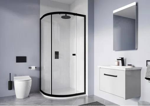 Crosswater Clear 6 Quadrant Single Door 1200 X 900 Silver product image - Image 1