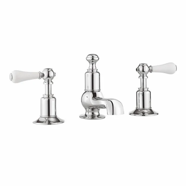 Crosswater Belgravia Lever 3 Tap Hole Basin Mixer Chrome