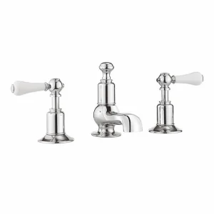 Crosswater Belgravia Lever 3 Tap Hole Basin Mixer Chrome