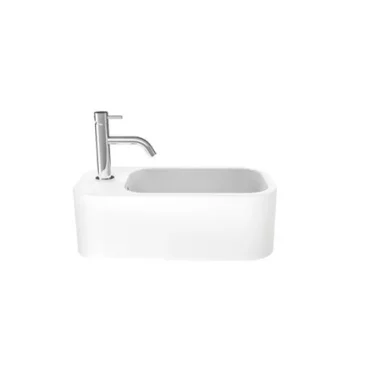 Crosswater Popolo Mini Wall Hung Left Hand White Gloss