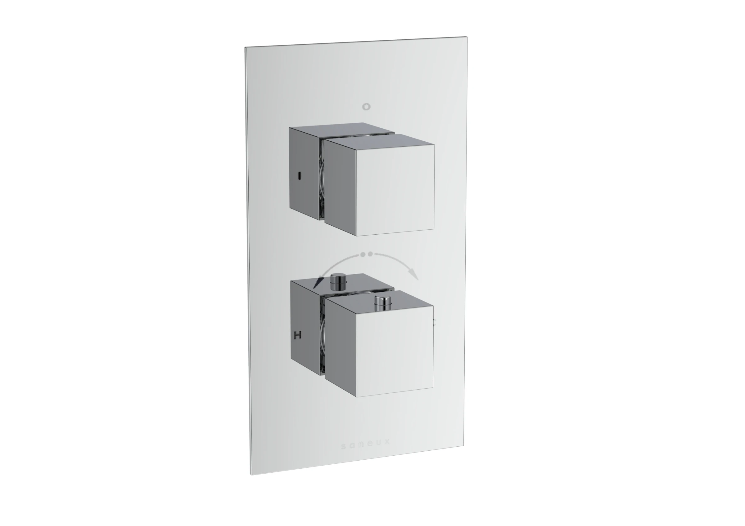 Saneux Tooga 2 Way Thermostatic Shower Valve Kit - Chrome