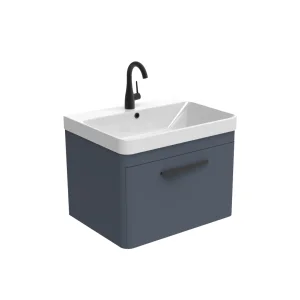 Saneux Hyde 60cm 1 Drawer Wall Mounted Unit - Matte Fiord