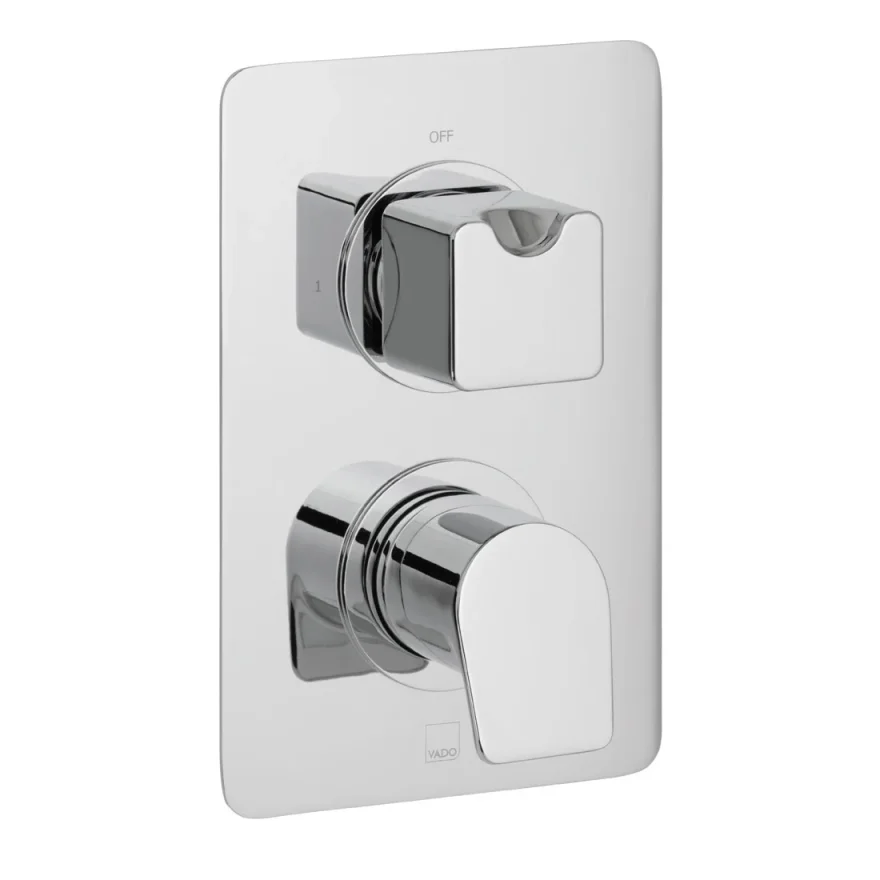 Vado Dx Photon 1 Outlet 2 Handle Concealed Thermostatic Valve Chrome product image - Image 1