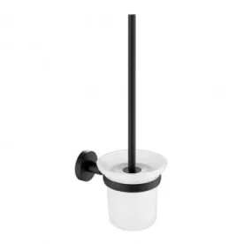 Just Taps Vos Toilet Brush Holder Matt Black product image - Image 1