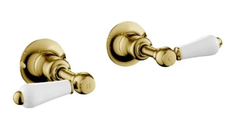 Just Taps Grosvenor Lever Concealed Wall Valves Light Gold product image - Image 1