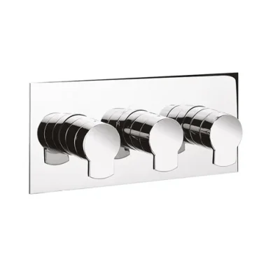 Crosswater Wisp 3 Handle Trimset for Shower Mixer Valve WLBP2001RC+ or WLBP3001RC+ Chrome Chrome product image - Image 1