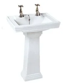 Imperial Astoria Deco Small Pedestal White detail view - Image 2