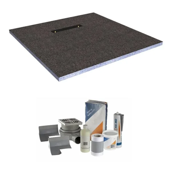 London Showers Em Lin 300 Shower Tray 9x9 End product image - Image 1