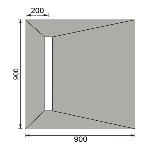 London Showers Em Lin 300 Shower Tray 9x9 End detail view - Image 2