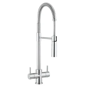Crosswater Cook Dual Control Kitchen Mixer With Flexi Spray Chrome