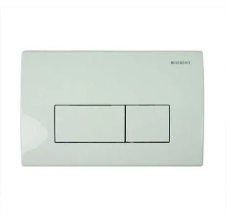 Geberit Kappa50 Square Flush Plate For Dual Flush - White detail view - Image 2