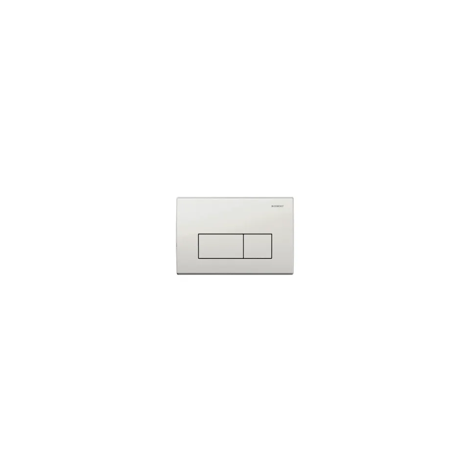 Geberit Kappa50 Square Flush Plate For Dual Flush - White product image - Image 1